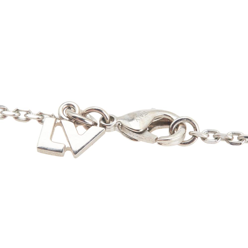 Louis Vuitton Silver Plated Pandantif Spiky Valentine Heart Damier Gold Pendant Necklace