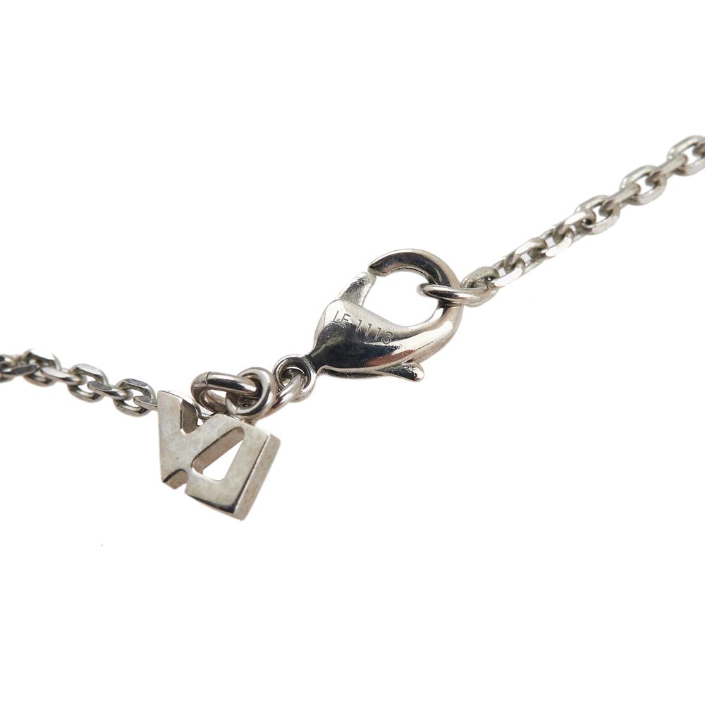 Louis Vuitton Silver Plated Pandantif Spiky Valentine Heart Damier Gold Pendant Necklace