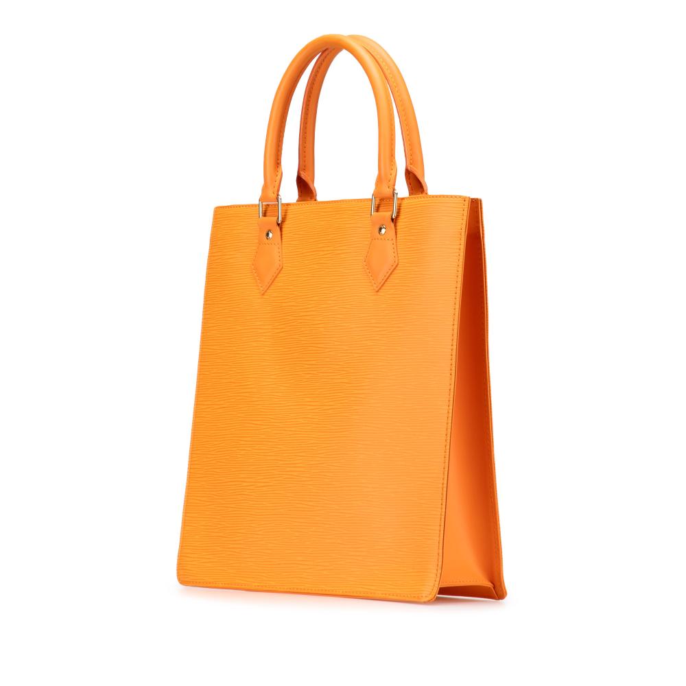 Louis Vuitton B Louis Vuitton Orange Epi Leather Leather Epi Sac Plat PM France