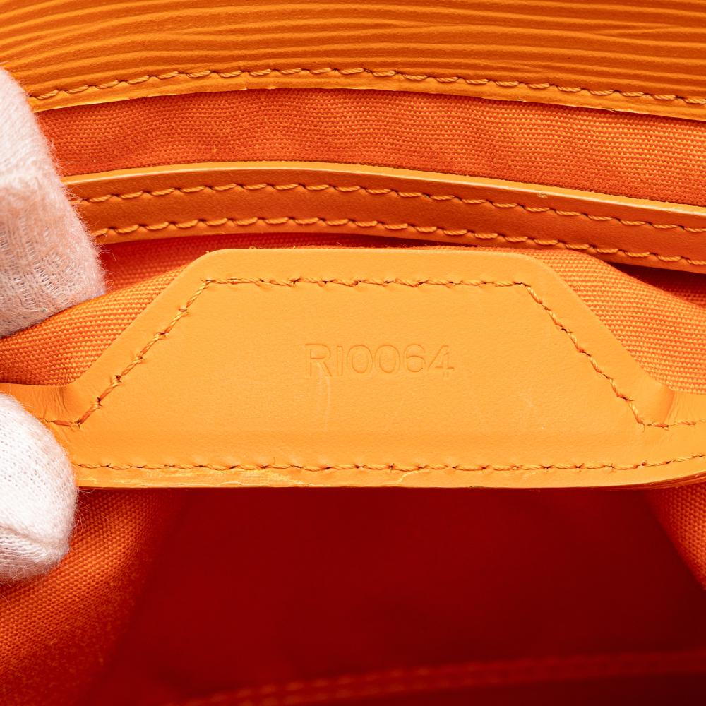 Louis Vuitton B Louis Vuitton Orange Epi Leather Leather Epi Sac Plat PM France