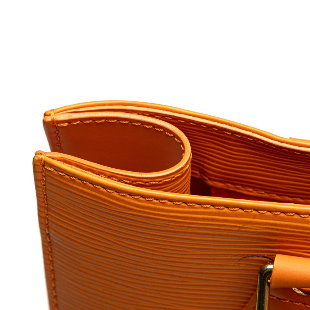 Louis Vuitton B Louis Vuitton Orange Epi Leather Leather Epi Sac Plat PM France