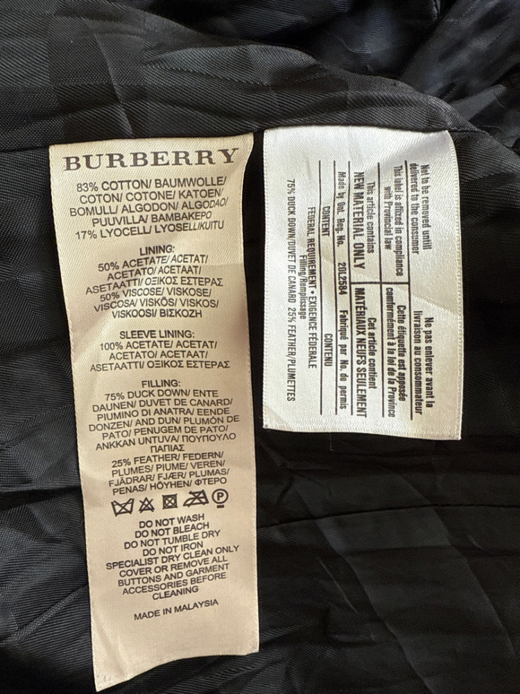 Burberry Velvet down jacket