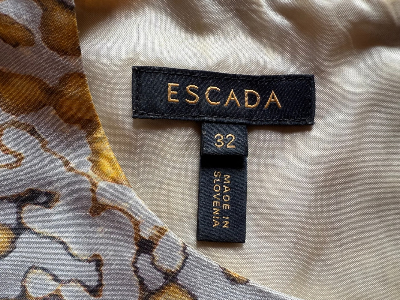 Escada Abstract print silk dress