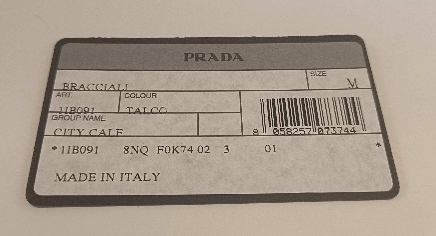 Prada Bracelet en cuir