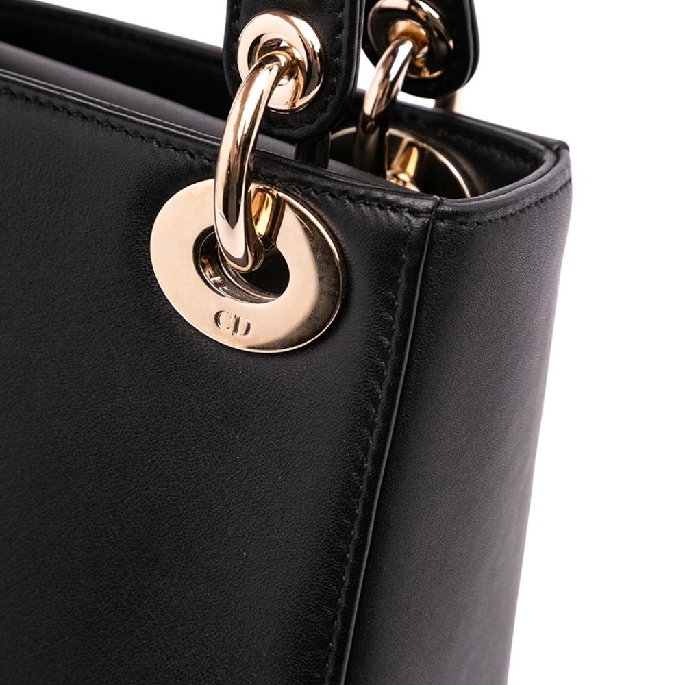 Christian Dior B Dior Black Calf Leather Niki De Saint Phalle Mini skin Heart Lady Dior Italy