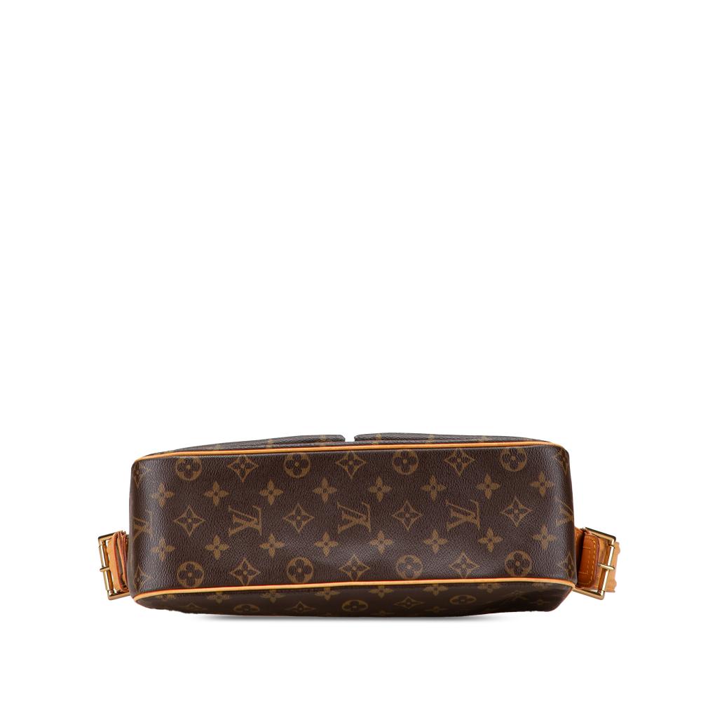 Louis Vuitton B Louis Vuitton Brown Monogram Canvas Fabric Monogram Viva Cite GM France