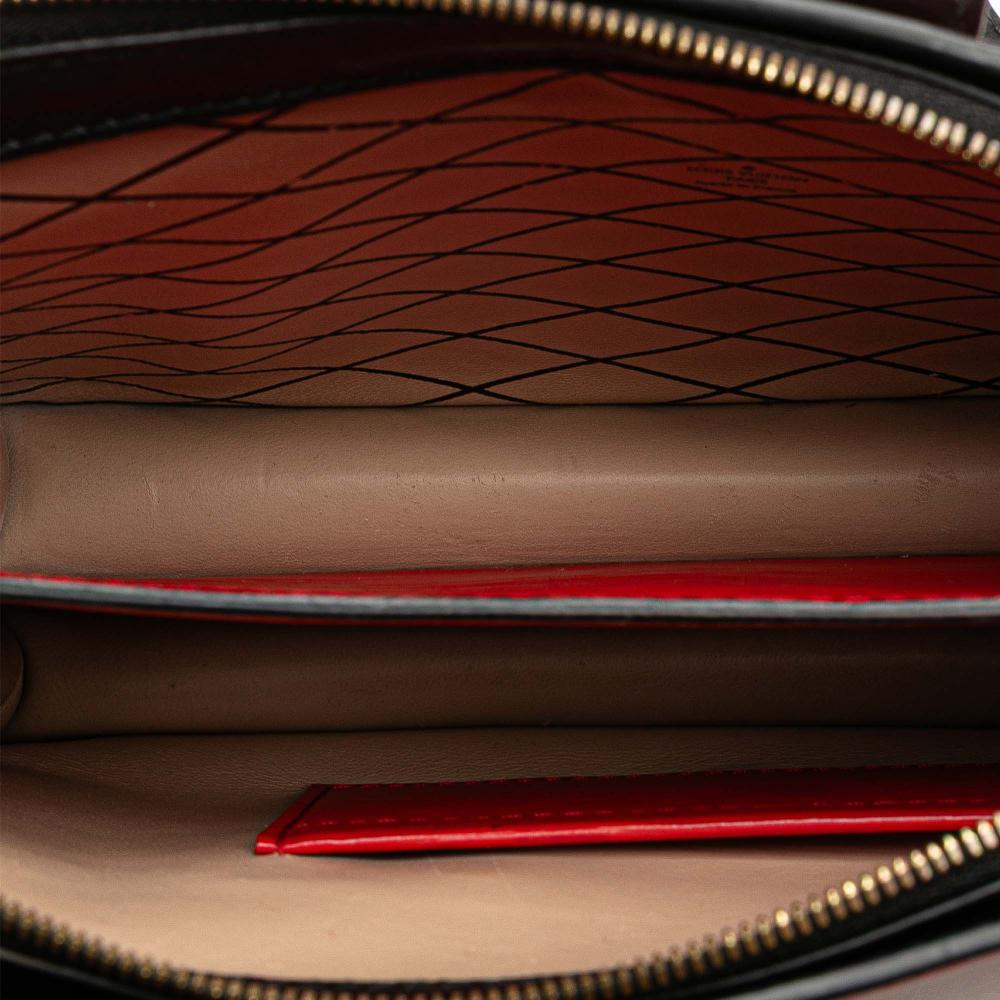Louis Vuitton B Louis Vuitton Red with Black Epi Leather Leather Epi Trunk Clutch France