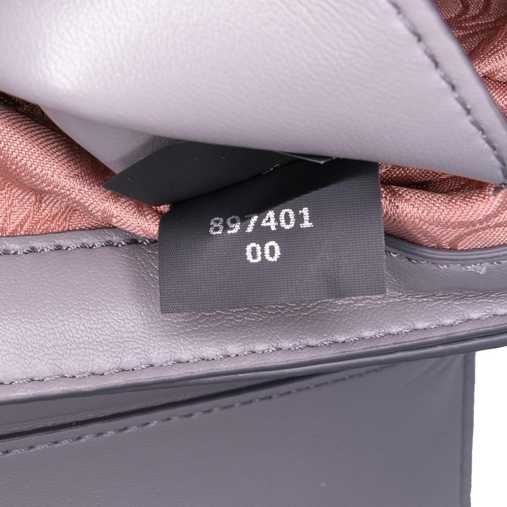 Stella McCartney AB Stella McCartney Gray Chemical Fiber Fabric Alter Mat S Wave Padded Shoulder Bag Italy