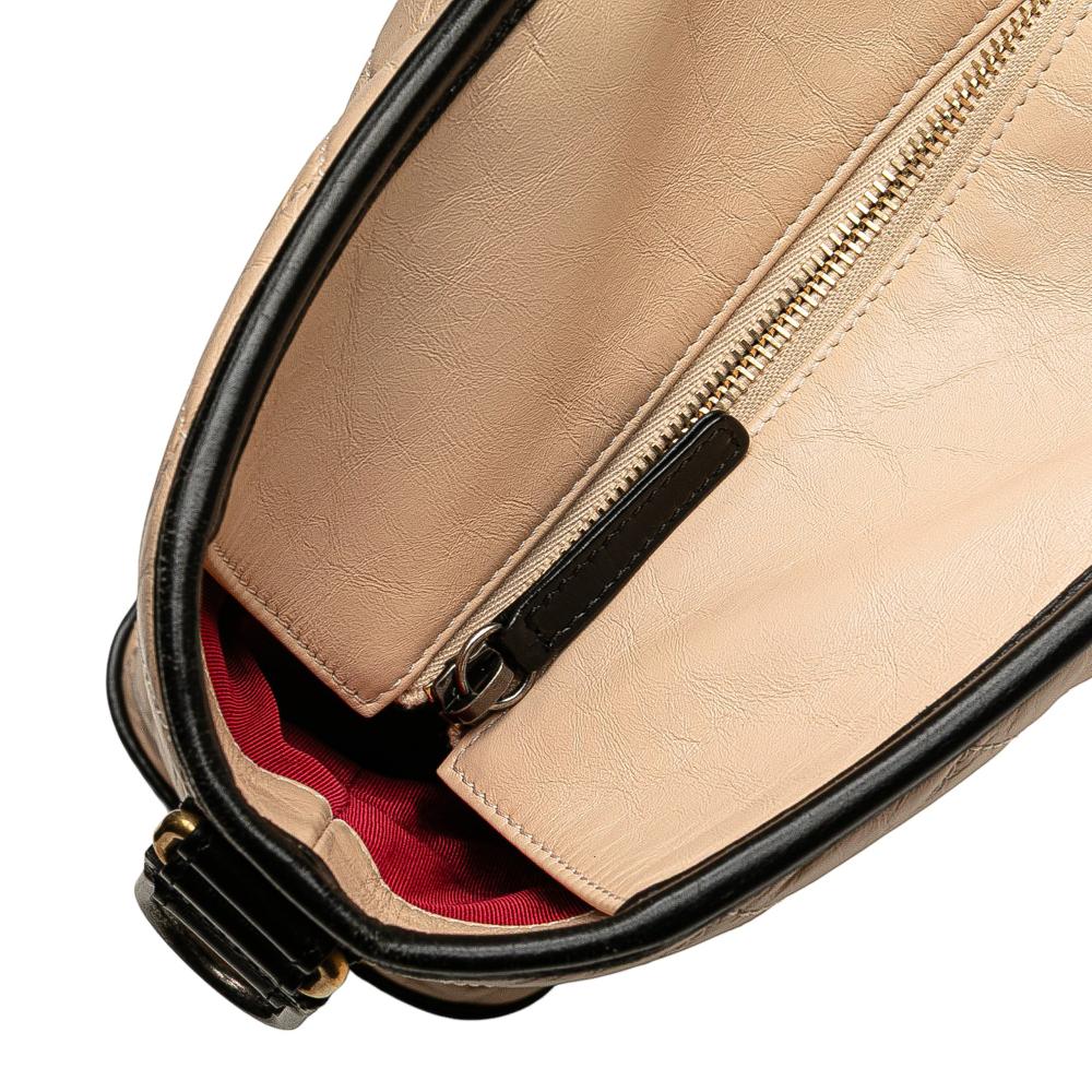 Chanel B Chanel Brown Light Beige with Black Calf Leather Large Aged skin Gabrielle Shopping Tote Italy