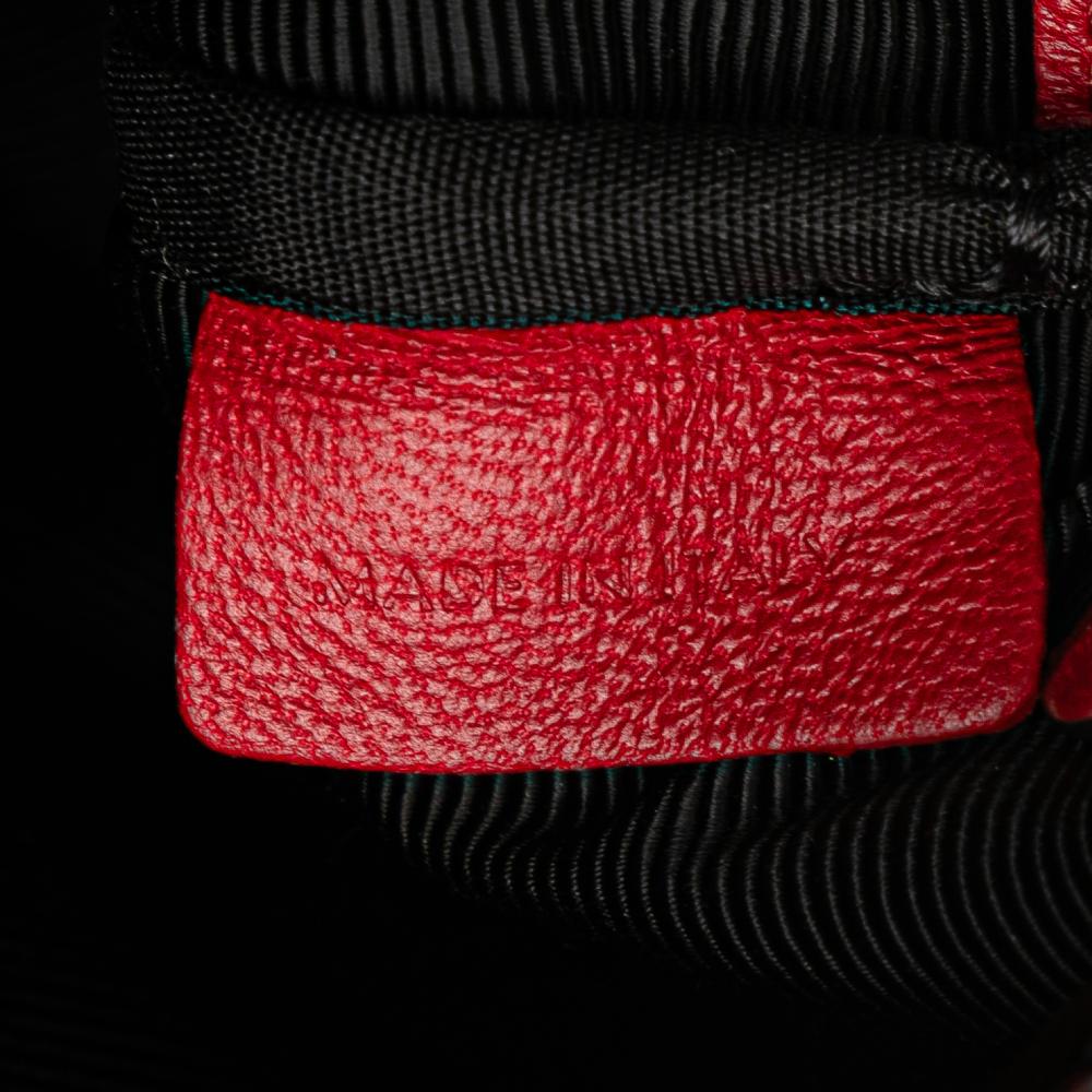 Celine B Celine Red Lambskin Leather Leather Small Lambskin Trio Crossbody Italy