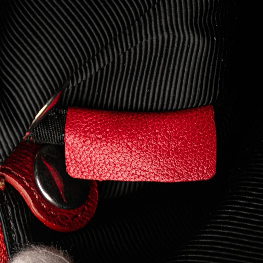 Celine B Celine Red Lambskin Leather Leather Small Lambskin Trio Crossbody Italy