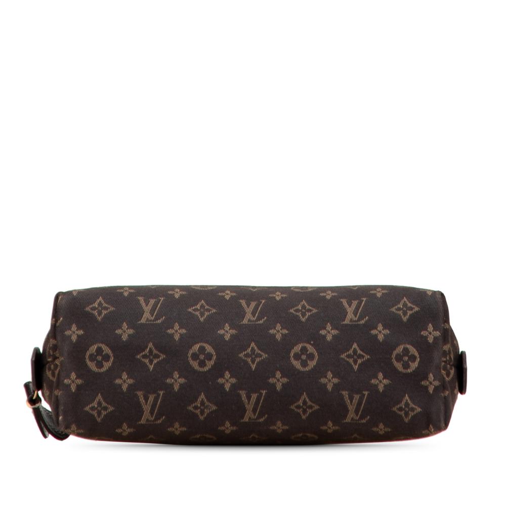 Louis Vuitton AB Louis Vuitton Brown Dark Brown Canvas Fabric Monogram Mini Lin Cosmetic Pouch Spain