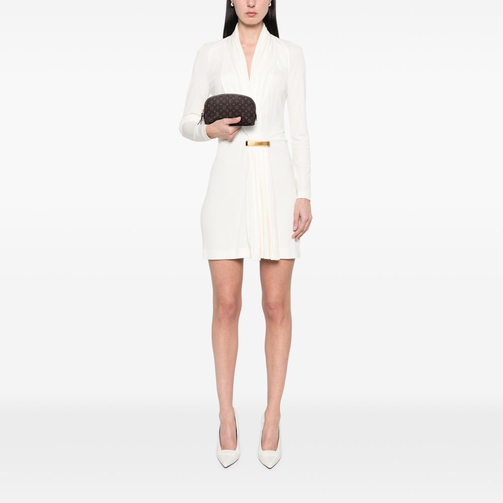 Louis Vuitton AB Louis Vuitton Brown Dark Brown Canvas Fabric Monogram Mini Lin Cosmetic Pouch Spain