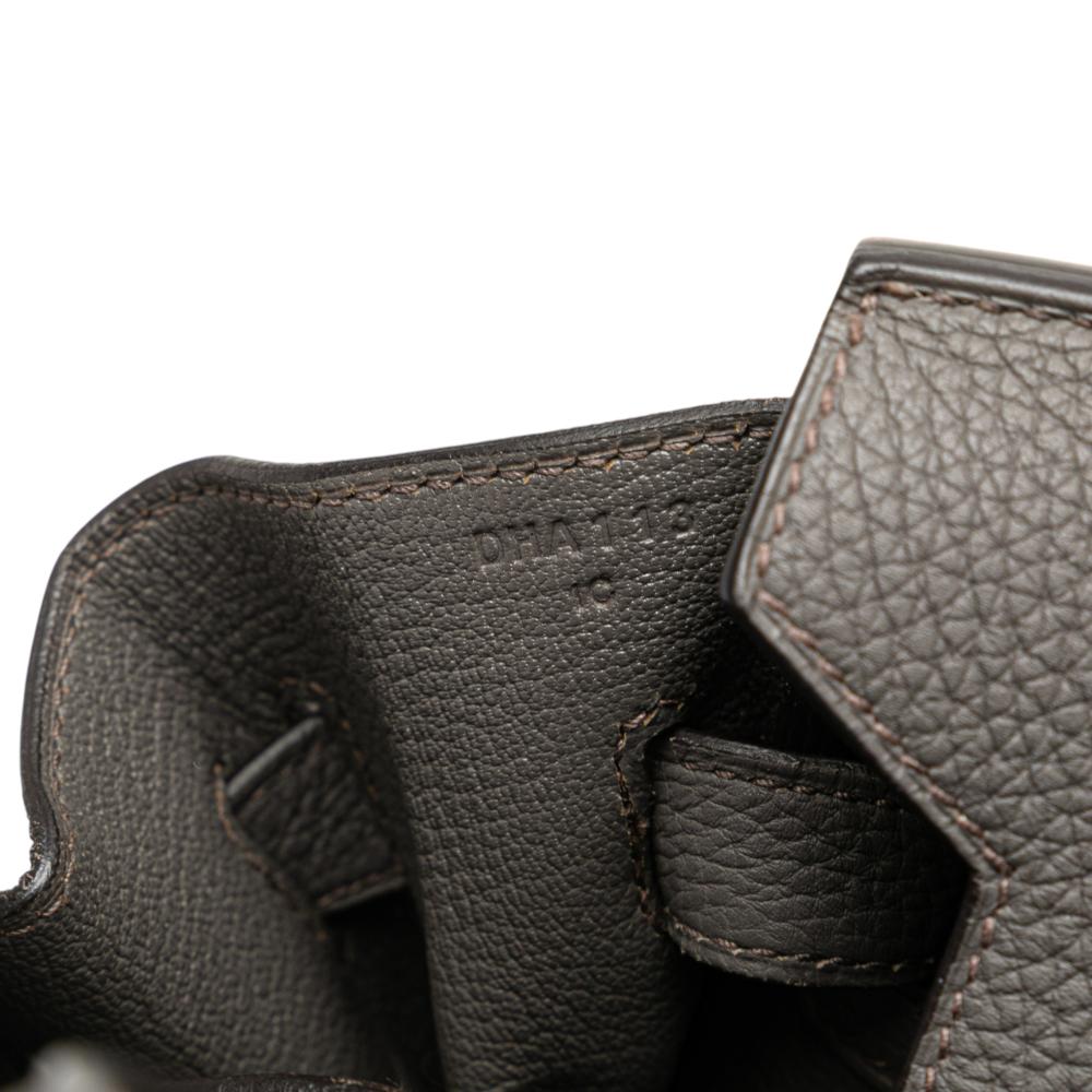 Hermès AB Hermès Gray Calf Leather Togo Birkin Retourne 30 France