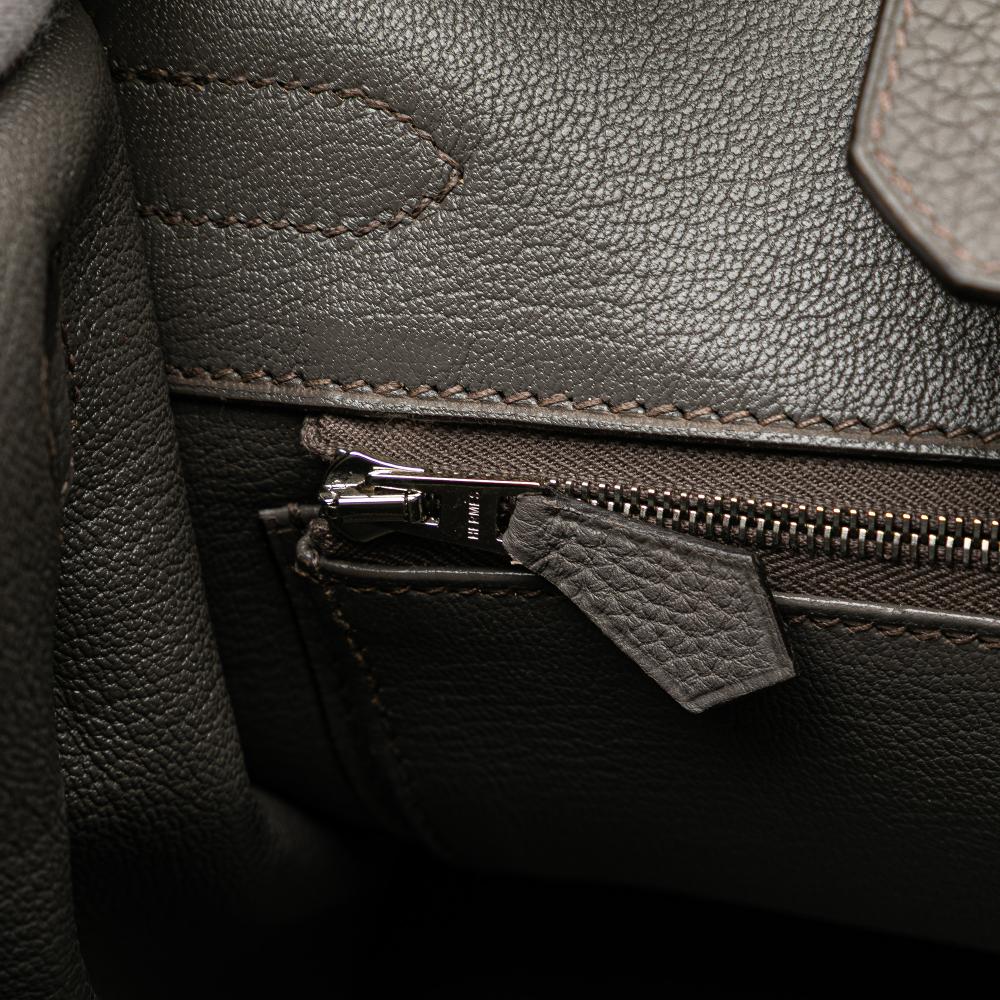 Hermès AB Hermès Gray Calf Leather Togo Birkin Retourne 30 France