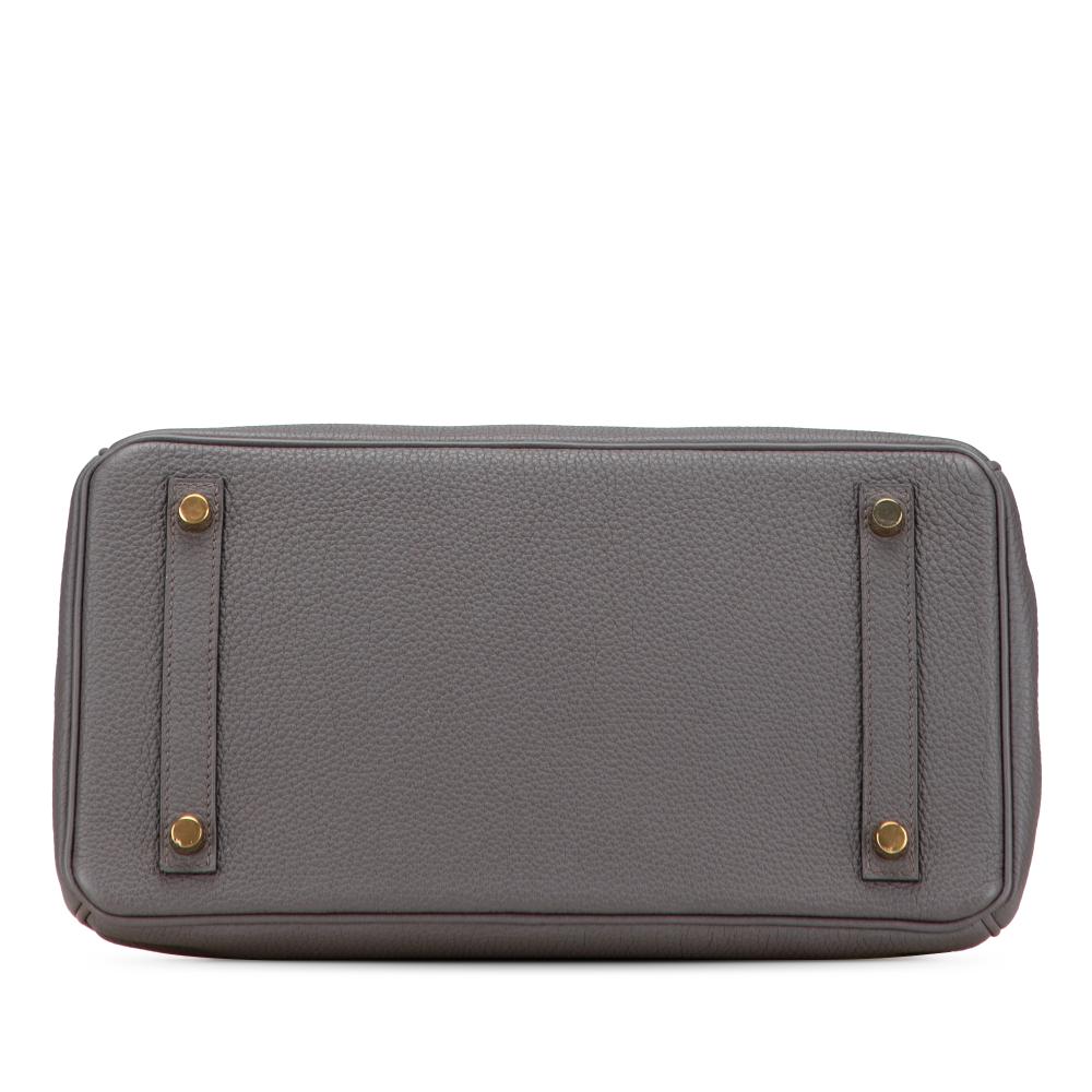 Hermès AB Hermès Gray Calf Leather Togo Birkin Retourne 30 France