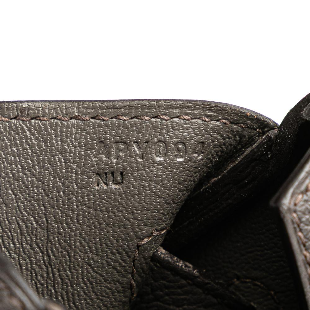 Hermès AB Hermès Gray Calf Leather Togo Birkin Retourne 30 France