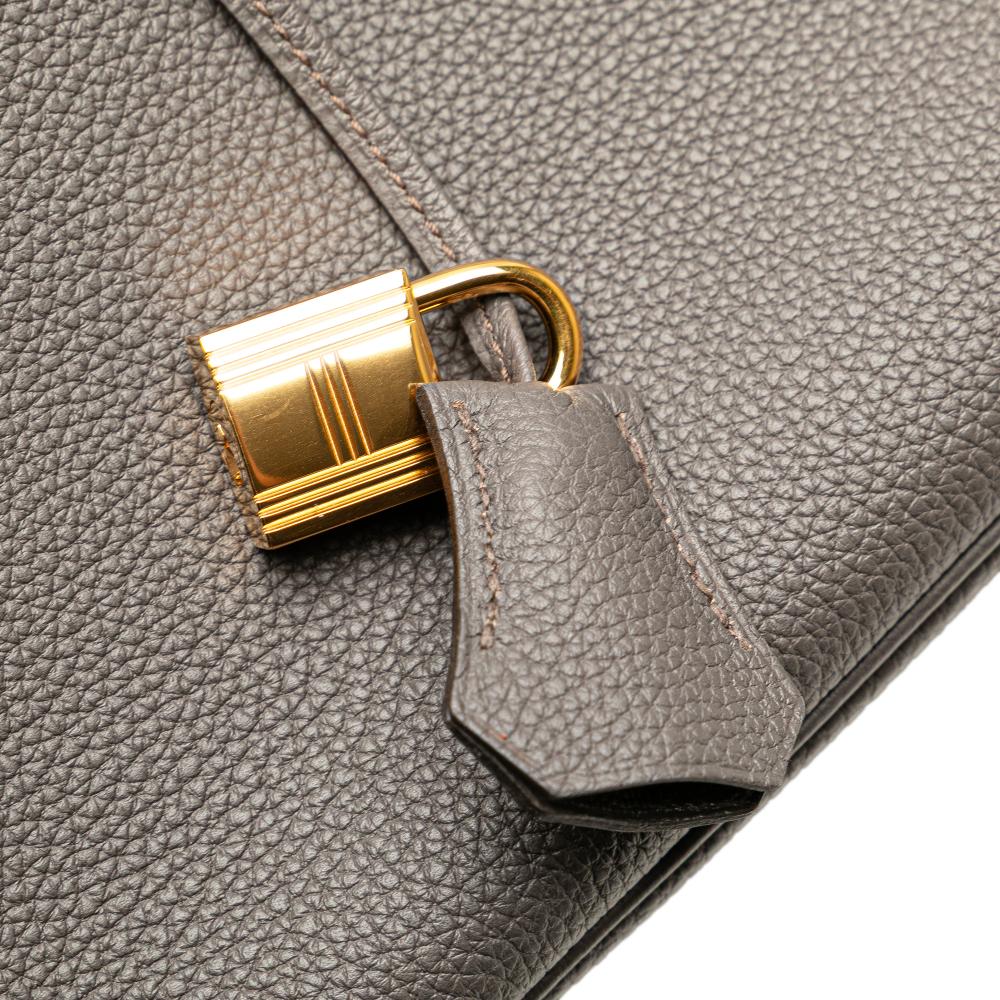 Hermès AB Hermès Gray Calf Leather Togo Birkin Retourne 30 France