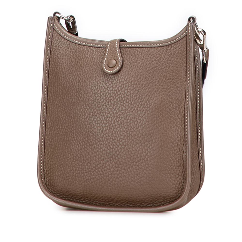 Hermès AB Hermès Brown Taupe Calf Leather Clemence Evelyne TPM France