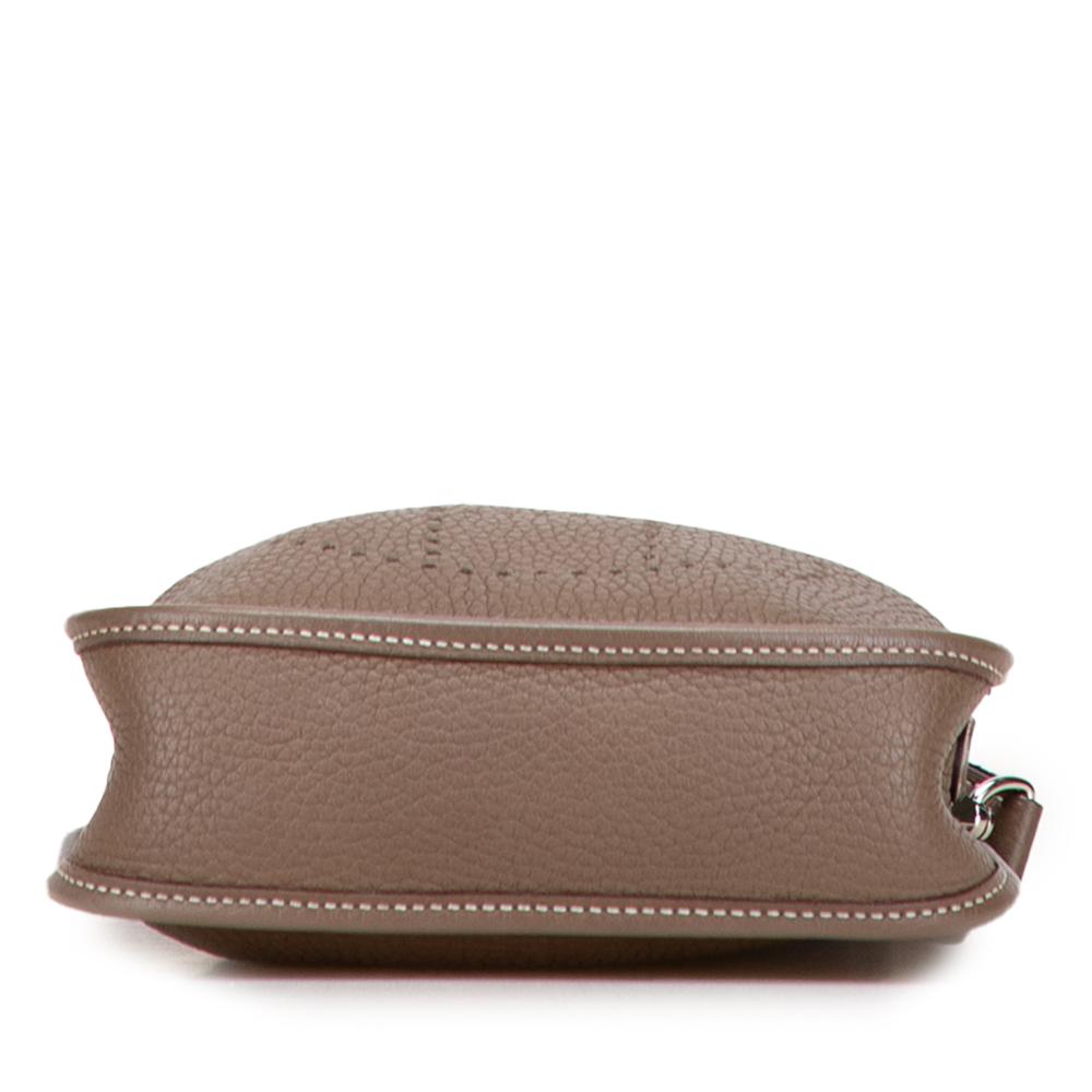 Hermès AB Hermès Brown Taupe Calf Leather Clemence Evelyne TPM France