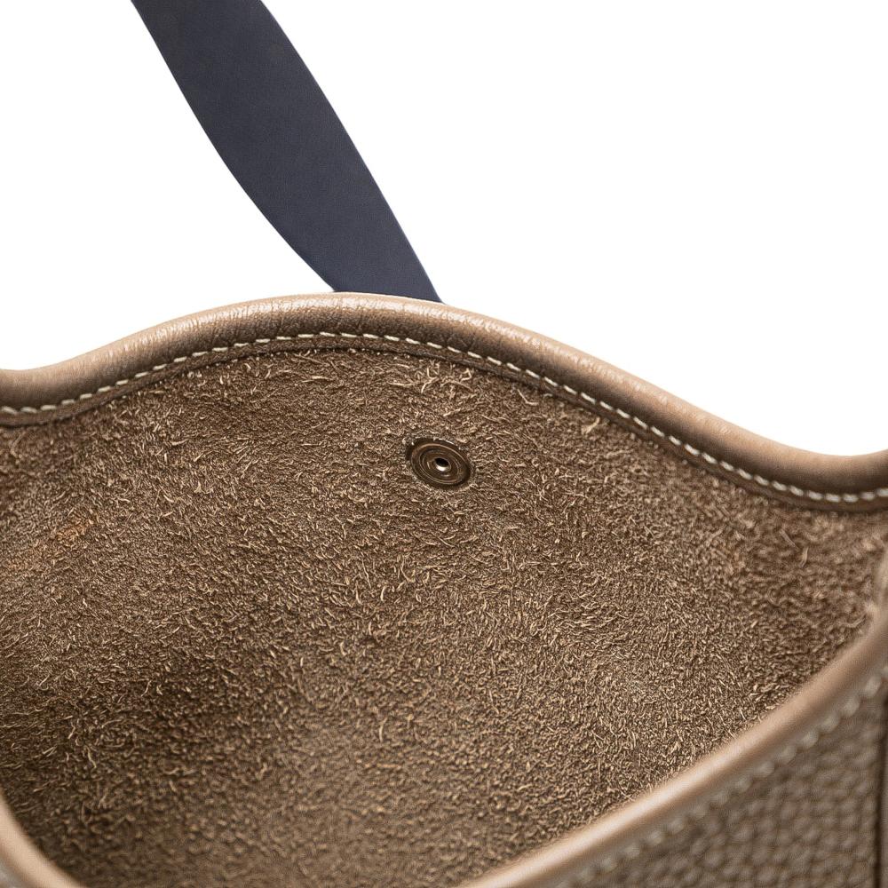 Hermès AB Hermès Brown Taupe Calf Leather Clemence Evelyne TPM France