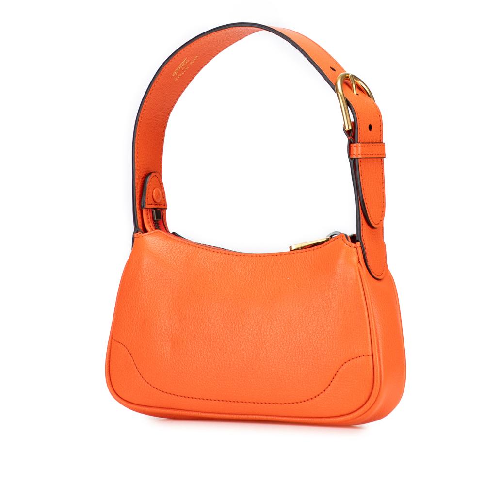 Gucci AB Gucci Orange Calf Leather Mini Aphrodite Shoulder Bag Italy