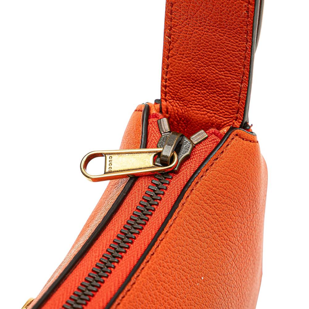 Gucci AB Gucci Orange Calf Leather Mini Aphrodite Shoulder Bag Italy