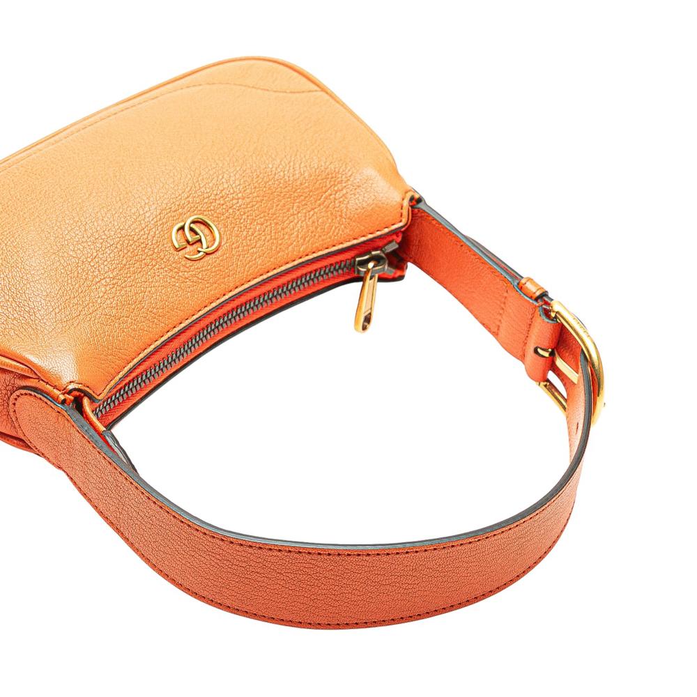 Gucci AB Gucci Orange Calf Leather Mini Aphrodite Shoulder Bag Italy