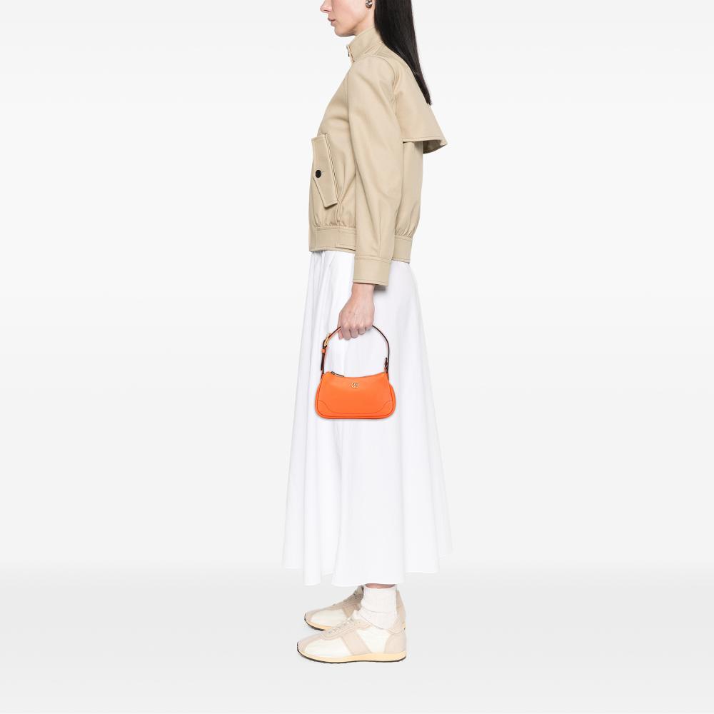 Gucci AB Gucci Orange Calf Leather Mini Aphrodite Shoulder Bag Italy