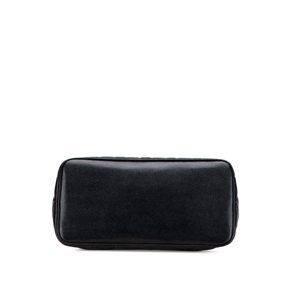 Chanel B Chanel Black Caviar Leather Leather Caviar Medallion Tote France