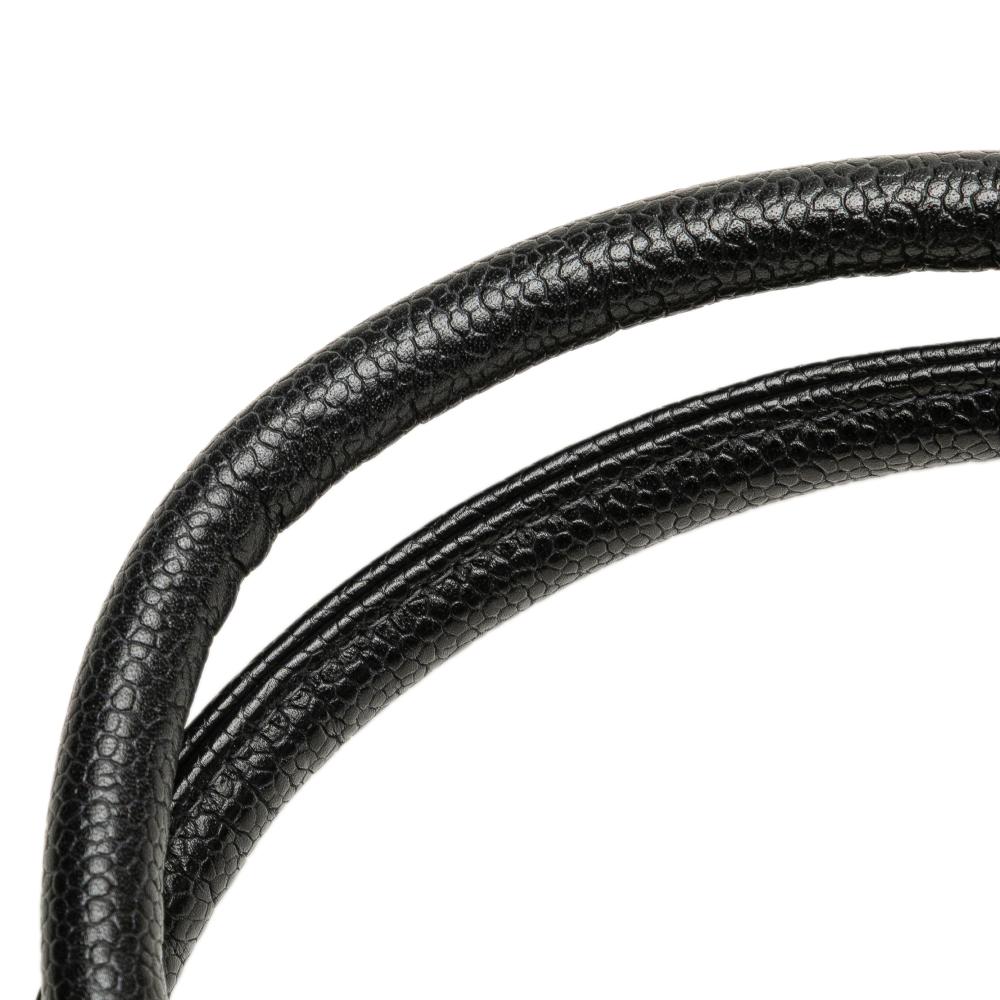 Chanel B Chanel Black Caviar Leather Leather Caviar Medallion Tote France