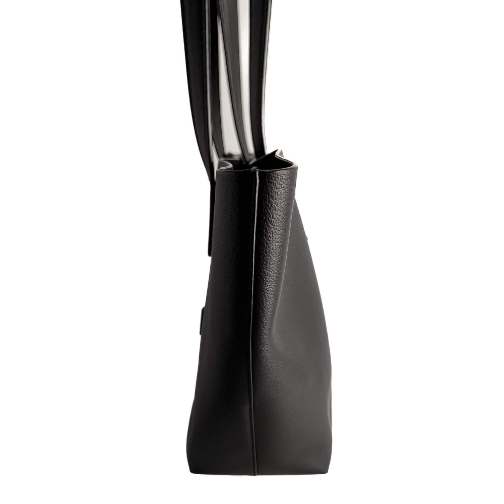 Saint Laurent Shopper East West Calfksin Leather Shoulder Bag Black