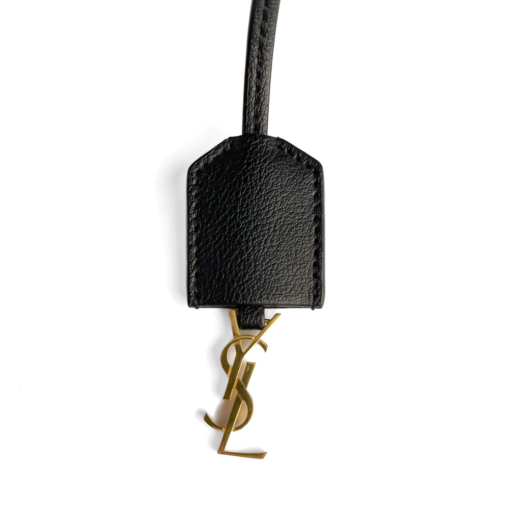 Saint Laurent Shopper East West Calfksin Leather Shoulder Bag Black