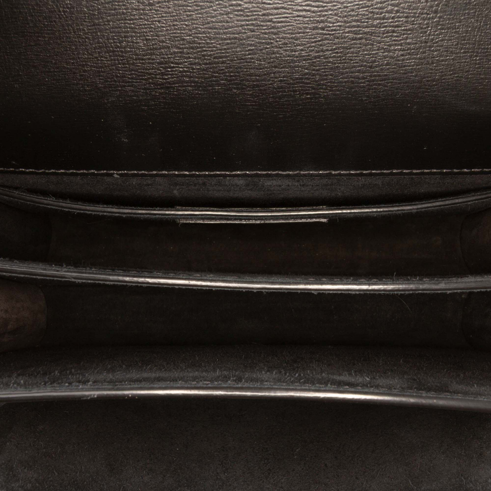 Saint Laurent Sunset Leather Flap Crossbody Black