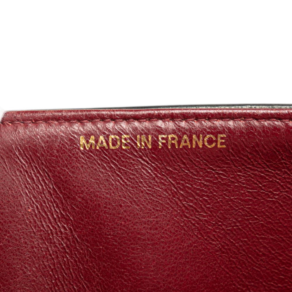 Chanel Vintage Classic Double Flap Medium Lambskin Leather Matelassè Shoulder Bag Black