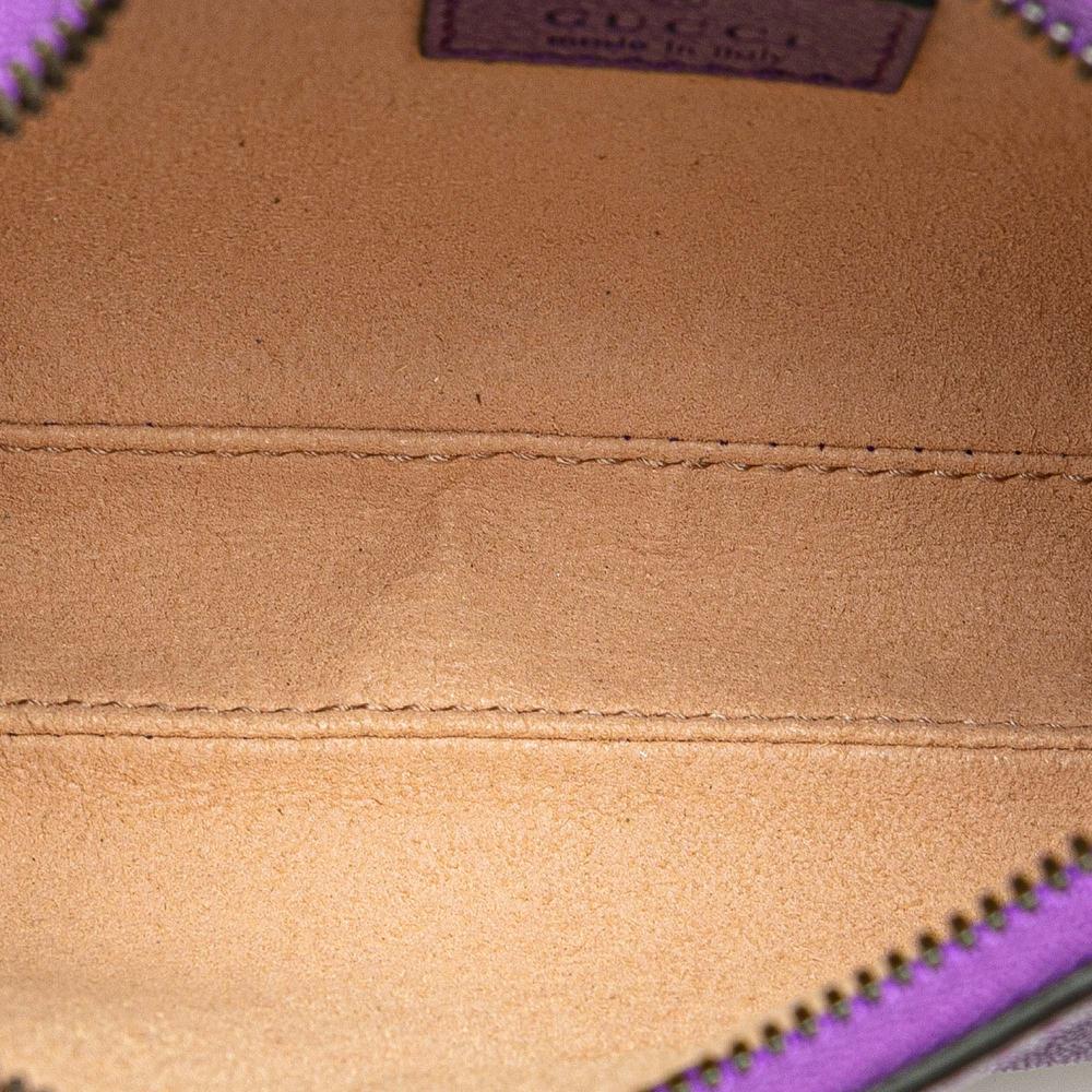 Gucci AB Gucci Purple Calf Leather Mini Aphrodite Shoulder Bag Italy