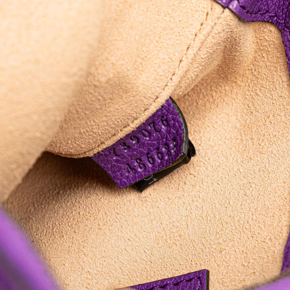 Gucci AB Gucci Purple Calf Leather Mini Aphrodite Shoulder Bag Italy