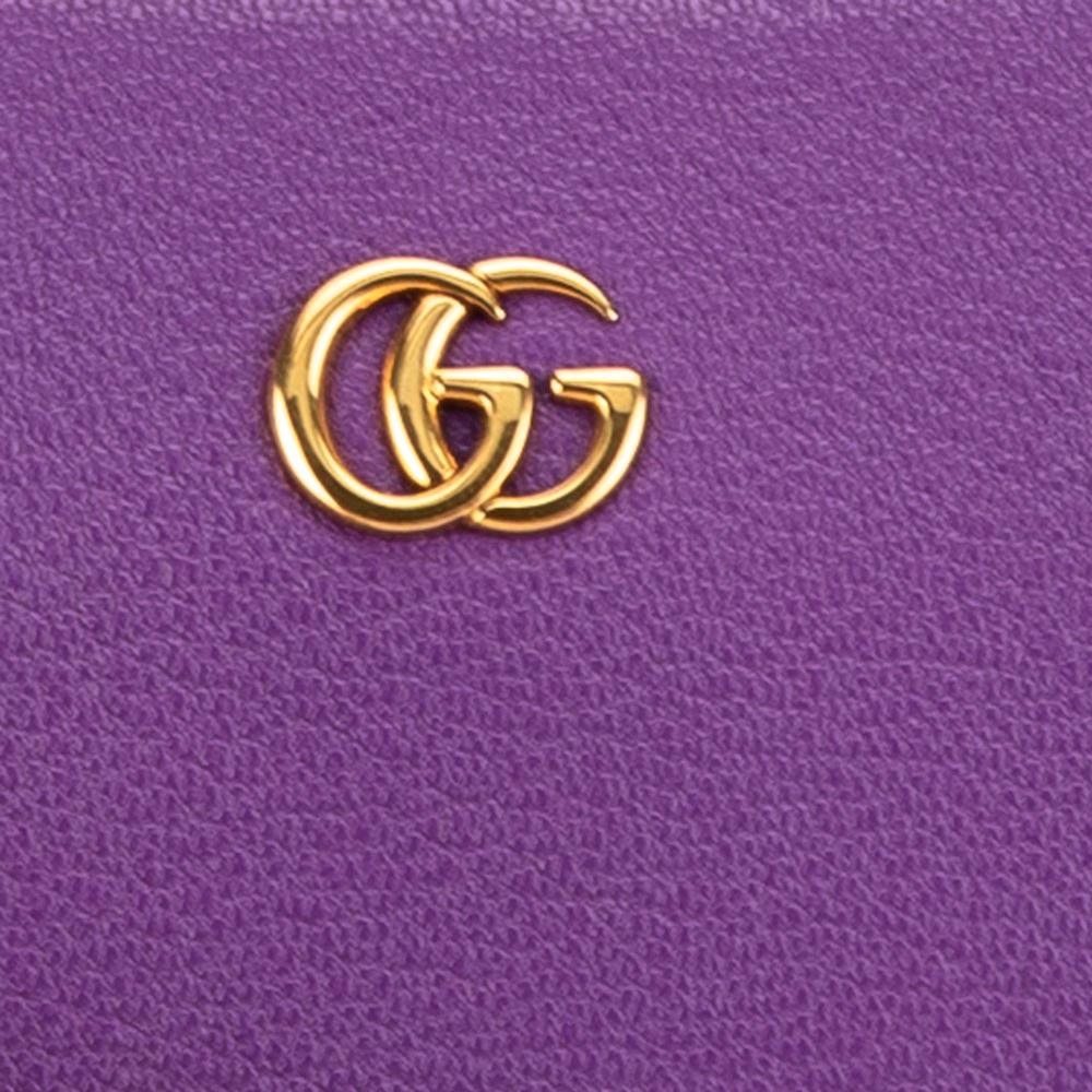 Gucci AB Gucci Purple Calf Leather Mini Aphrodite Shoulder Bag Italy