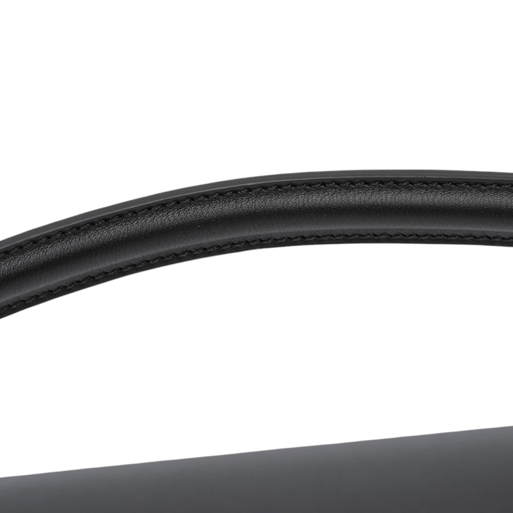 Fendi AB Fendi Black Calf Leather Versace Vitello Seta Fendace Brooch Baguette Satchel Italy