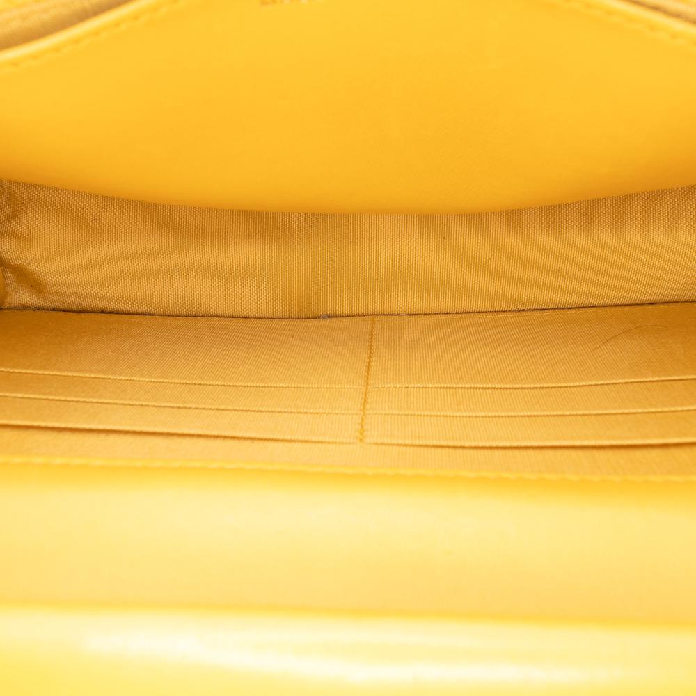 Chanel B Chanel Yellow Mustard Lambskin Leather Leather Quilted Lambskin Boy Wallet On Chain Italy