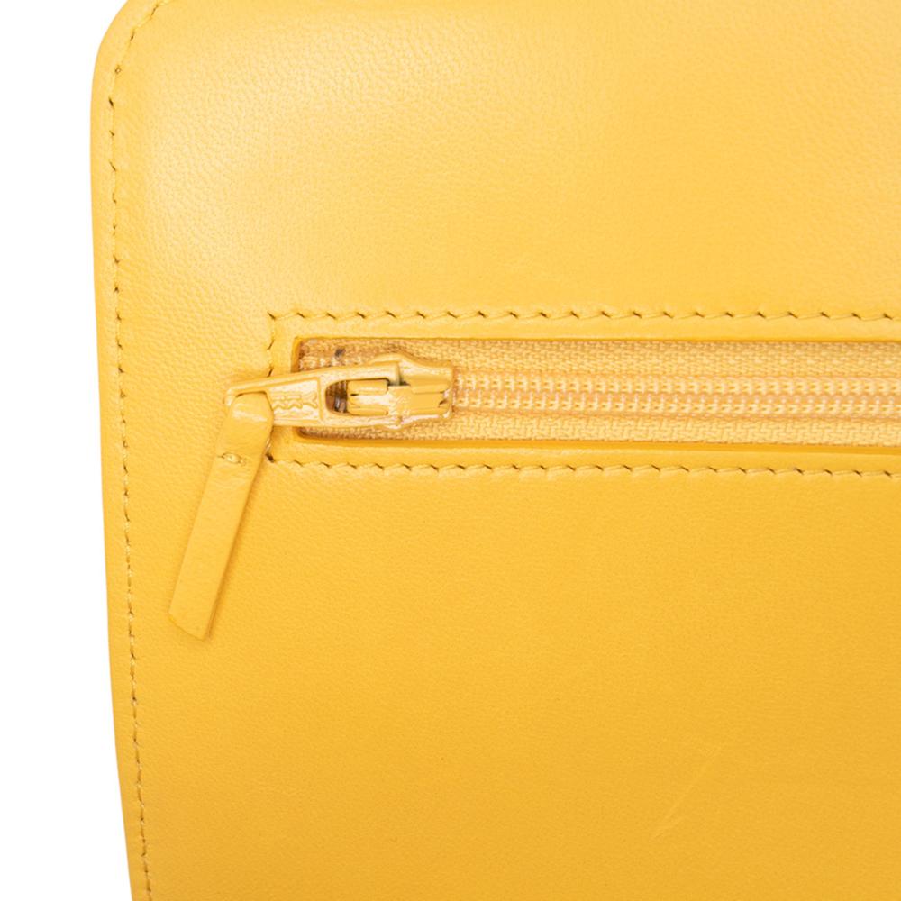 Chanel B Chanel Yellow Mustard Lambskin Leather Leather Quilted Lambskin Boy Wallet On Chain Italy