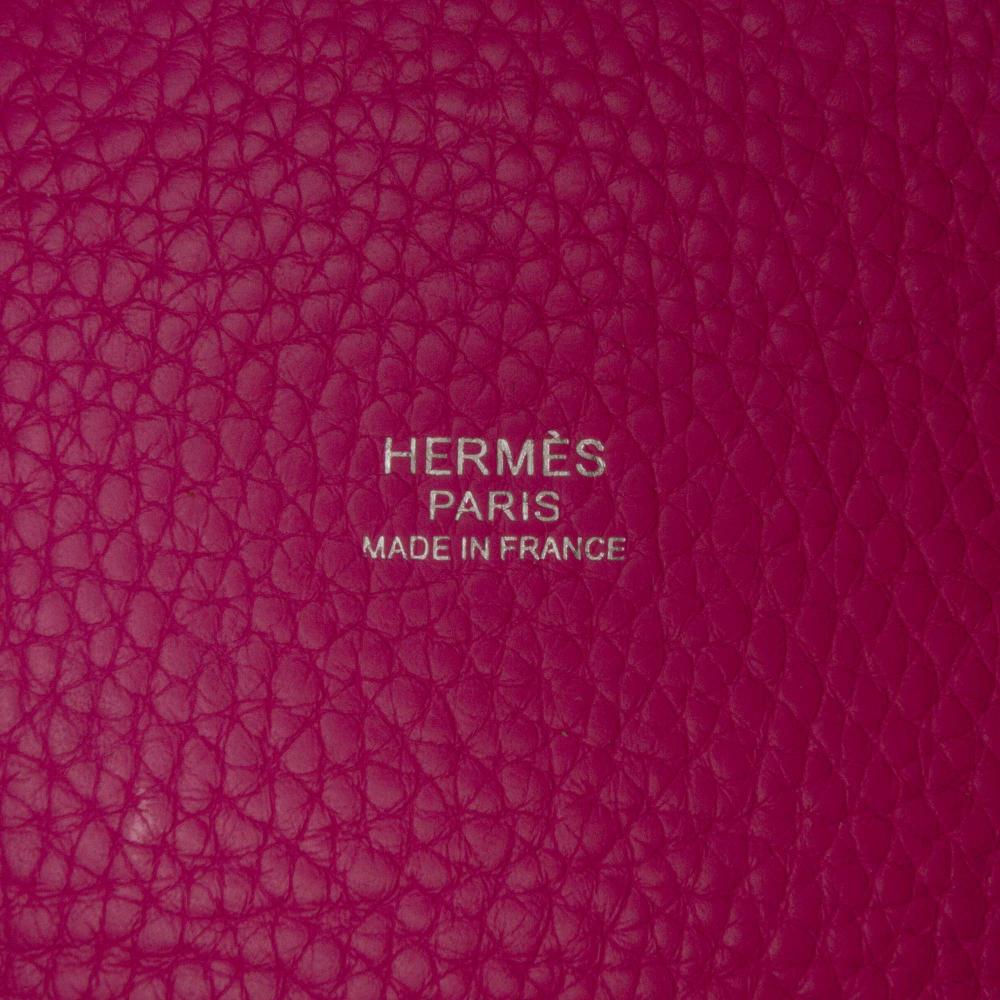 Hermès B Hermès Pink Hot Pink Calf Leather Clemence Picotin Lock 18 France
