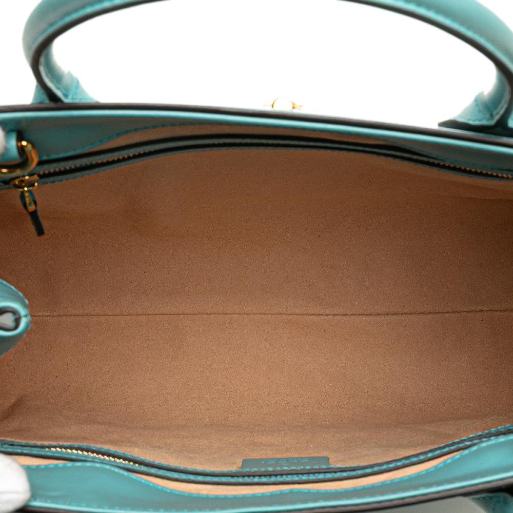 Gucci AB Gucci Blue Light Blue Calf Leather Medium skin Jackie 1961 Tote Italy