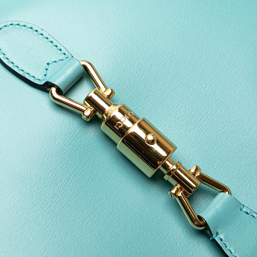 Gucci AB Gucci Blue Light Blue Calf Leather Medium skin Jackie 1961 Tote Italy