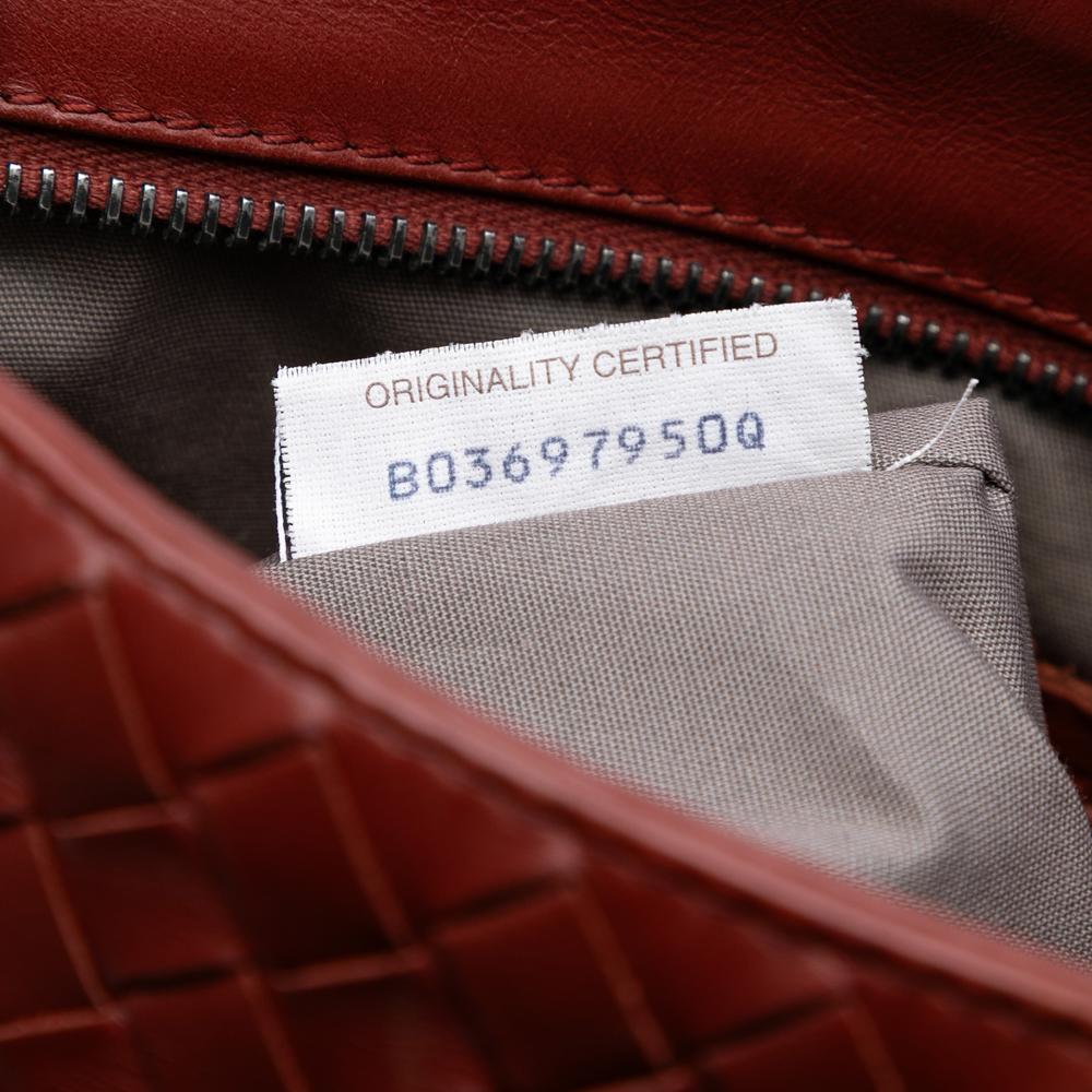 Bottega Veneta B Bottega Veneta Red Bordeaux Nappa Leather Leather Nappa Intrecciato Crossbody Italy