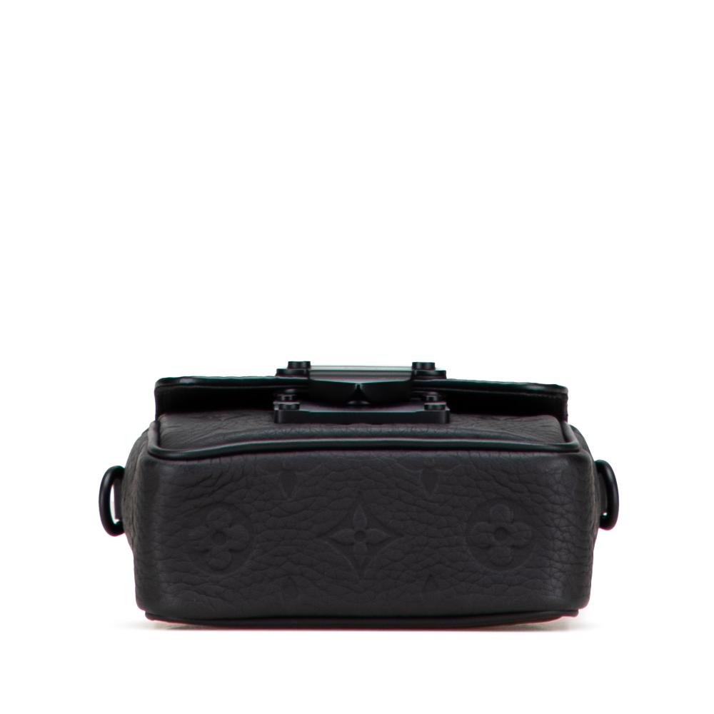 Louis Vuitton AB Louis Vuitton Black Calf Leather Monogram Taurillon Pico S Lock France