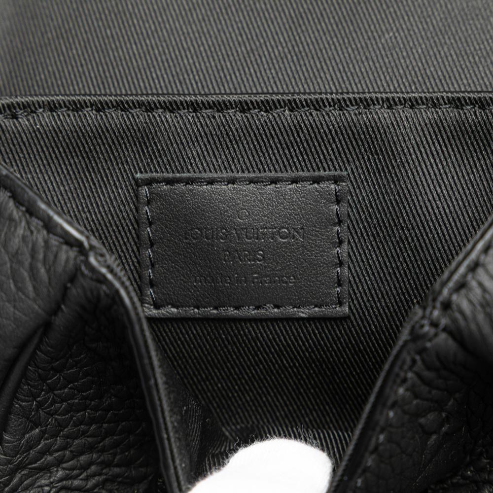 Louis Vuitton AB Louis Vuitton Black Calf Leather Monogram Taurillon Pico S Lock France