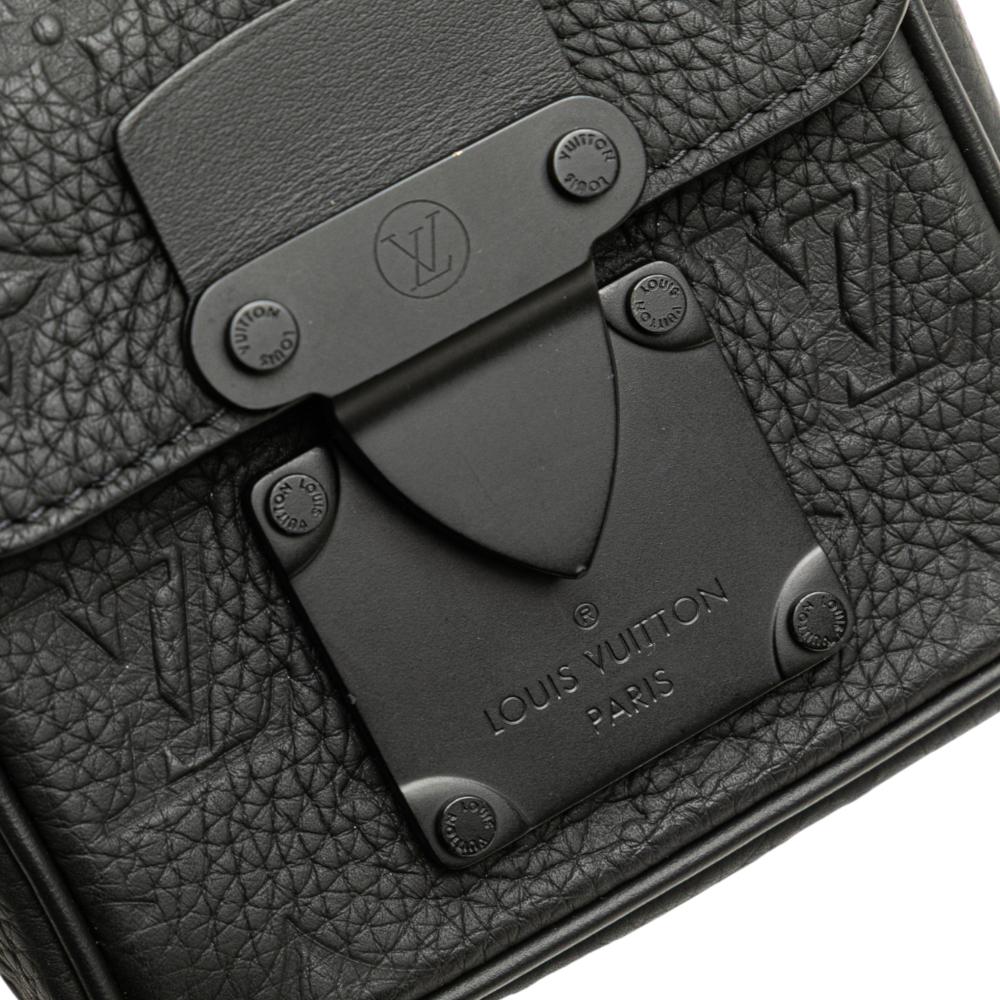 Louis Vuitton AB Louis Vuitton Black Calf Leather Monogram Taurillon Pico S Lock France