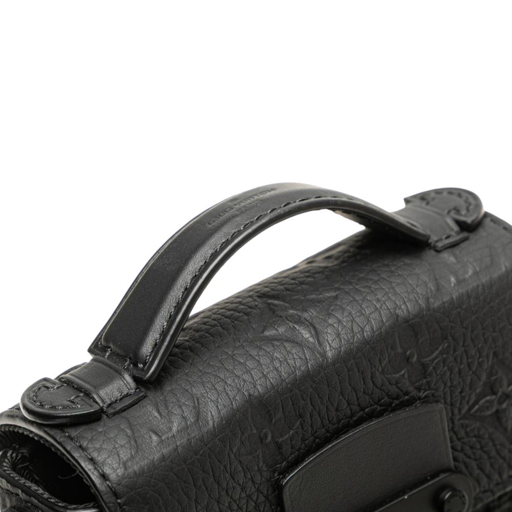 Louis Vuitton AB Louis Vuitton Black Calf Leather Monogram Taurillon Pico S Lock France