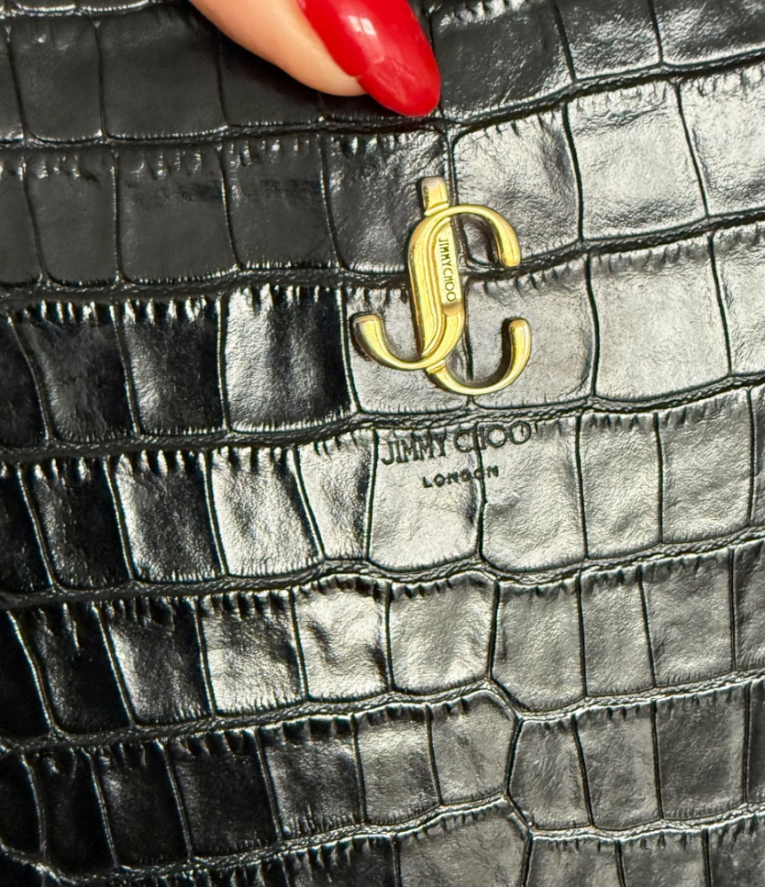 Jimmy Choo Grand fourre-tout East West gaufré au crocodile